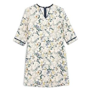 Zara Basic Floral Shift Dress Women Size M Cottagecore Mod Retro Spring Garden